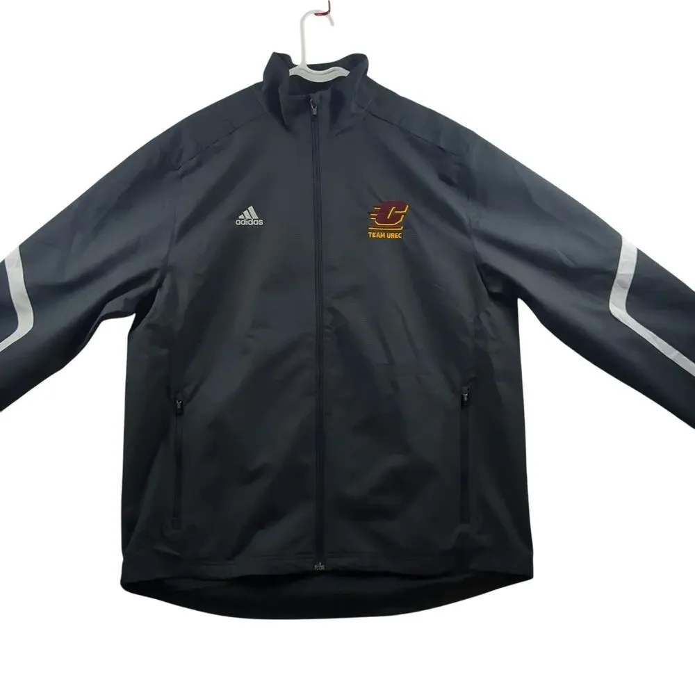 Adidas‎ Central Michigan Large Black/White Team URec Warm Up Jacket Style 6985A
